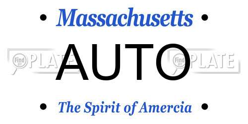 AUTO Massachusetts License Plate