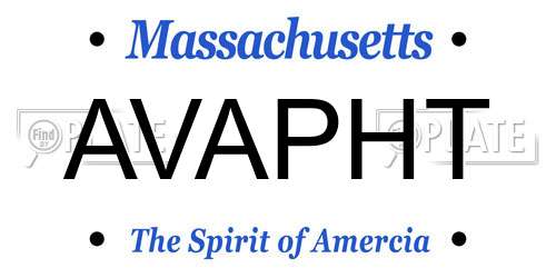 AVAPHT Massachusetts License Plate
