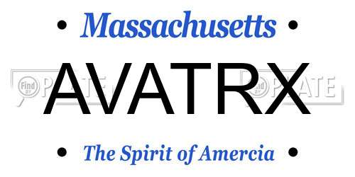 AVATRX Massachusetts License Plate