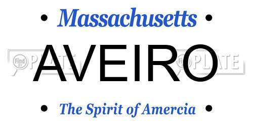 AVEIRO Massachusetts License Plate
