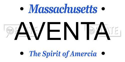 AVENTA Massachusetts License Plate