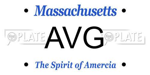 AVG Massachusetts License Plate