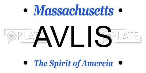 AVLIS Massachusetts License Plate