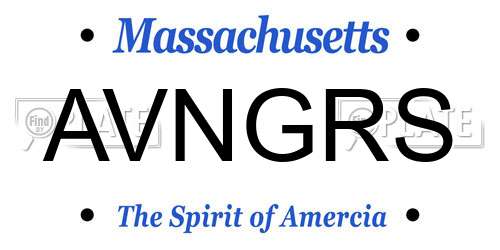 AVNGRS Massachusetts License Plate