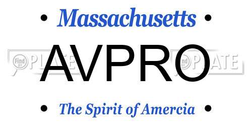 AVPRO Massachusetts License Plate