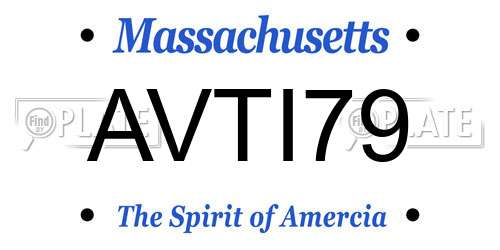 AVTI79 Massachusetts License Plate