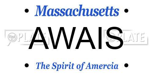 AWAIS Massachusetts License Plate