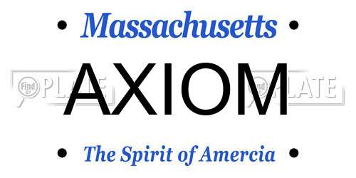 AXIOM Massachusetts License Plate