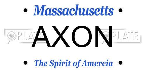AXON Massachusetts License Plate