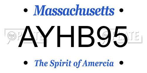 AYHB95 Massachusetts License Plate