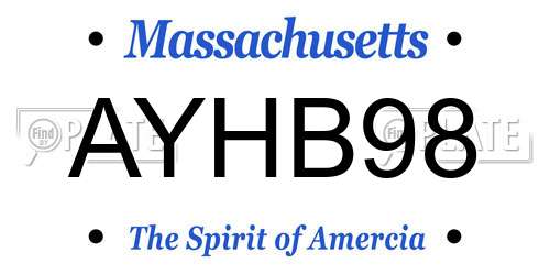 AYHB98 Massachusetts License Plate