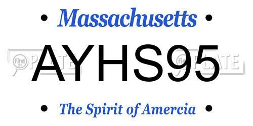 AYHS95 Massachusetts License Plate