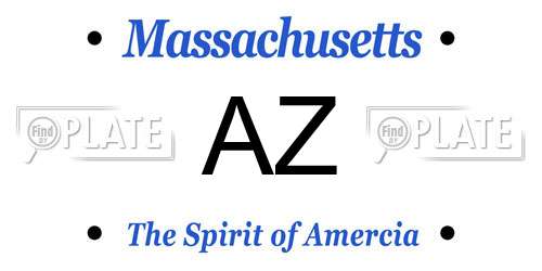 AZ Massachusetts License Plate