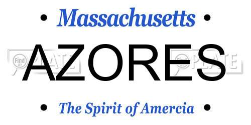 AZORES Massachusetts License Plate