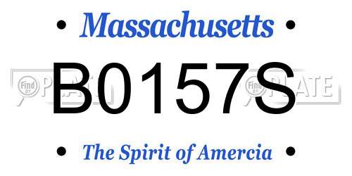B0157S Massachusetts License Plate