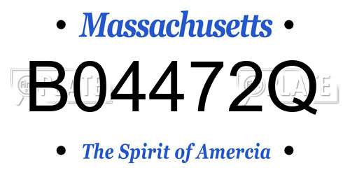 B04472Q Massachusetts License Plate