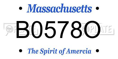 B0578O Massachusetts License Plate