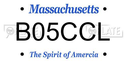 B05CCL Massachusetts License Plate