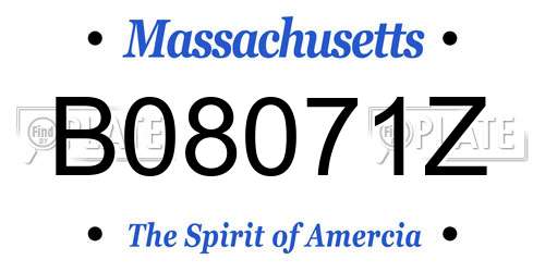 B08071Z Massachusetts License Plate