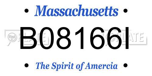 B08166I Massachusetts License Plate