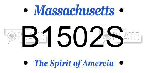 B1502S Massachusetts License Plate