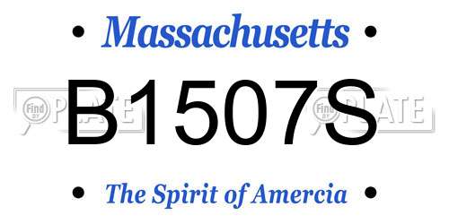 B1507S Massachusetts License Plate