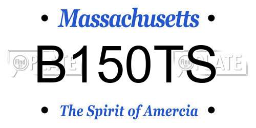 B150TS Massachusetts License Plate