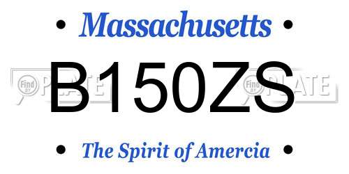 B150ZS Massachusetts License Plate