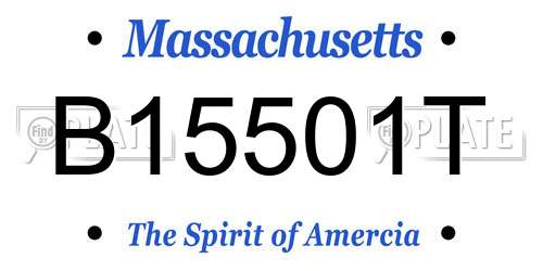 B15501T Massachusetts License Plate