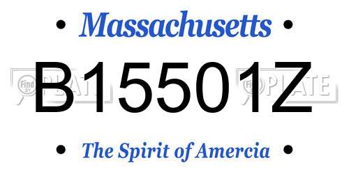 B15501Z Massachusetts License Plate
