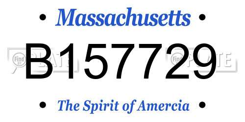 B157729 Massachusetts License Plate