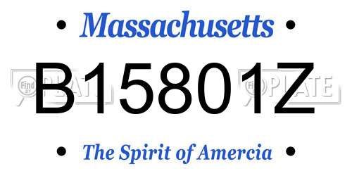 B15801Z Massachusetts License Plate