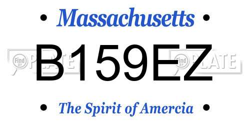 B159EZ Massachusetts License Plate