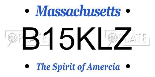 B15KLZ Massachusetts License Plate