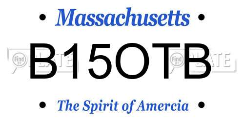 B15OTB Massachusetts License Plate