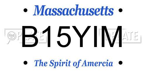 B15YIM Massachusetts License Plate