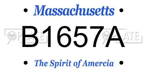 B1657A Massachusetts License Plate