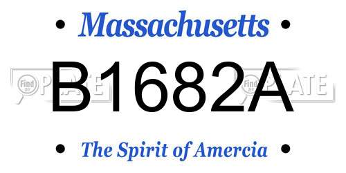 B1682A Massachusetts License Plate
