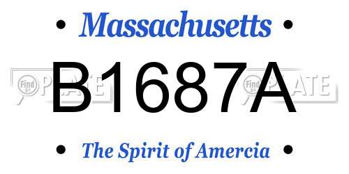 B1687A Massachusetts License Plate