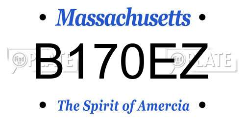 B170EZ Massachusetts License Plate