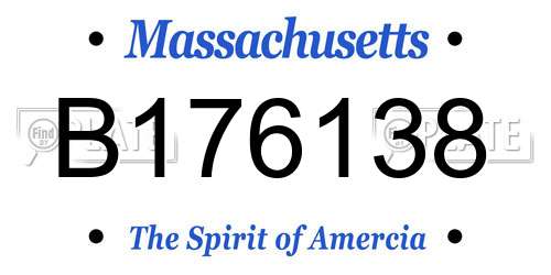 B176138 Massachusetts License Plate
