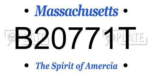 B20771T Massachusetts License Plate