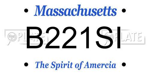 B221SI Massachusetts License Plate