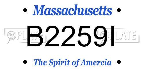 B2259I Massachusetts License Plate