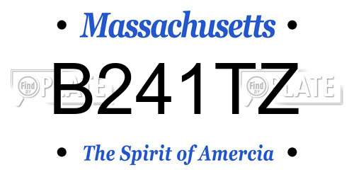 B241TZ Massachusetts License Plate