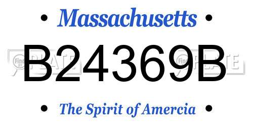 B24369B Massachusetts License Plate