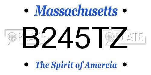 B245TZ Massachusetts License Plate