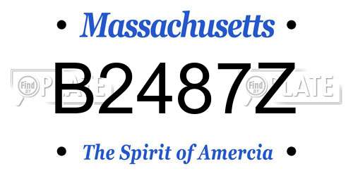 B2487Z Massachusetts License Plate
