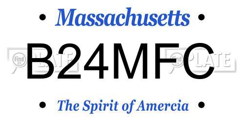 B24MFC Massachusetts License Plate