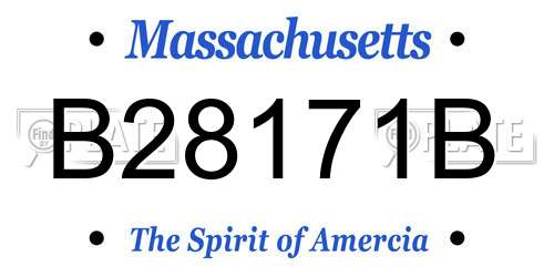 B28171B Massachusetts License Plate